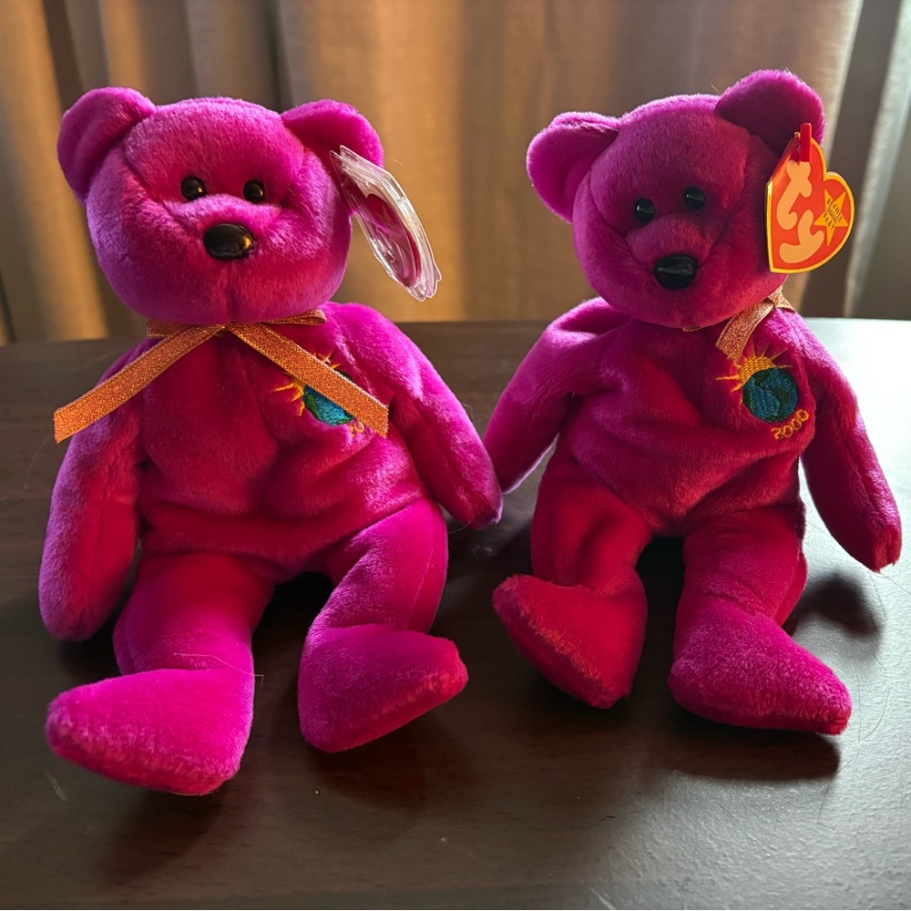 ‘99 - Ty Millennium Bear Beanie Babies-Set of 2!